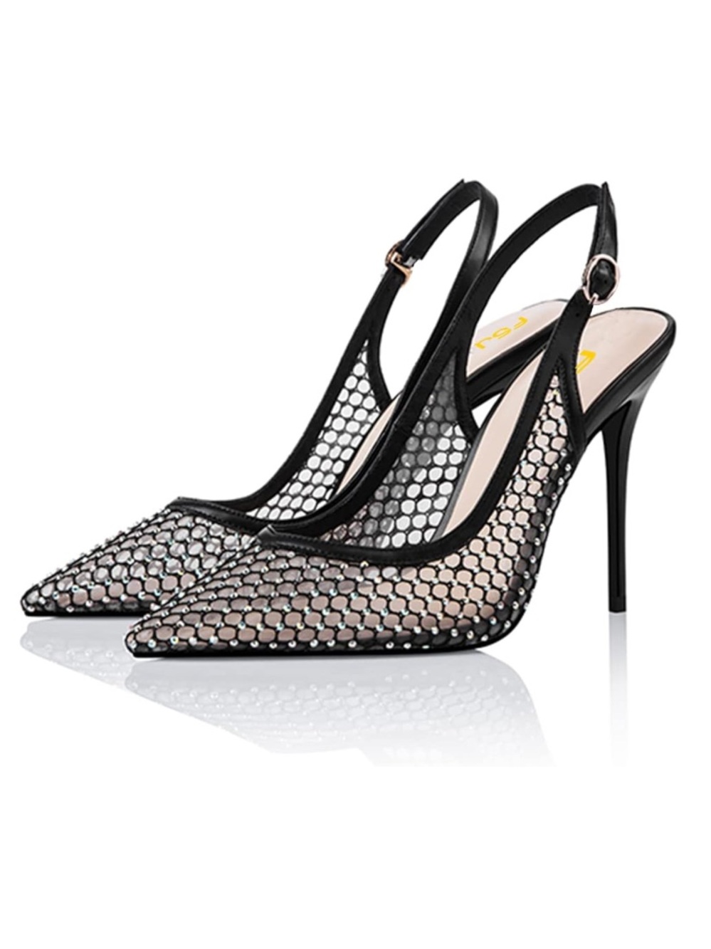 NWOT FSJ Mesh Rhinestone Heels